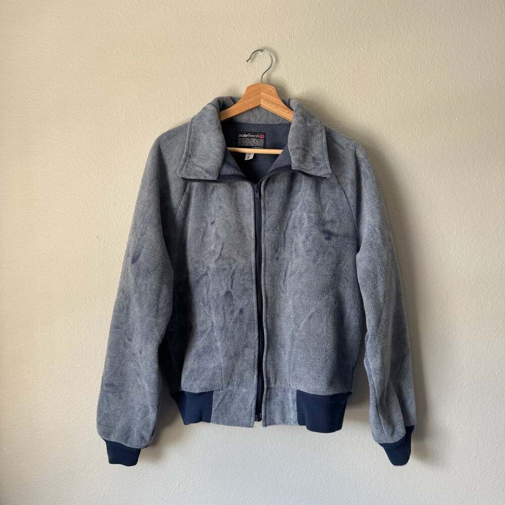 Vintage Polarfleece Malden Mills Full Zip Fleece Jacket USA Made Medium